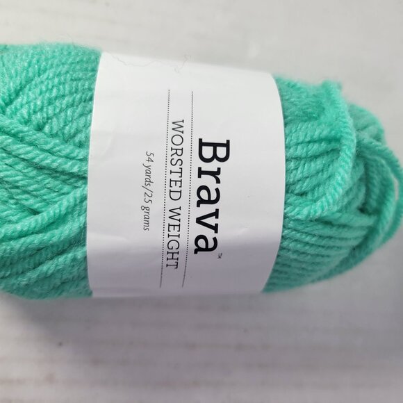 Lot of 10 Mini Skeins Knit Picks Brava Blue & Green Worsted Weight Yarn - Picture 15 of 16